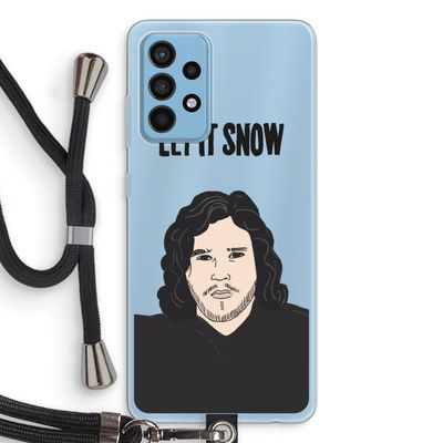 Let It Snow: Samsung Galaxy A52 Transparant Hoesje met koord
