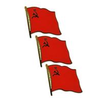 Pin broche speldje vlag USSR - 3x stuks - Oude Russische historische vlaggen - Communisten