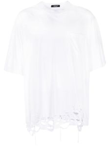 Undercover t-shirt en coton à effet usé - Blanc