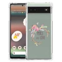 Google Pixel 6A Stevig | Bumper Hoesje | Boho Text