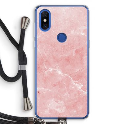 Roze marmer: Xiaomi Mi Mix 3 Transparant Hoesje met koord