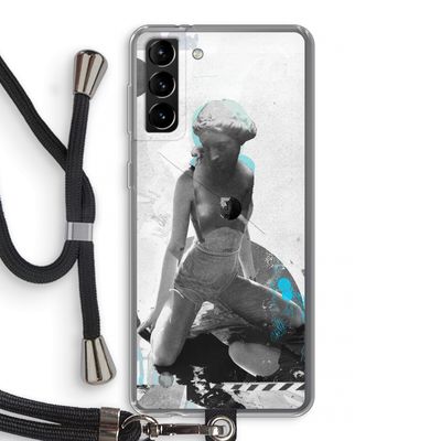 I will not feel a thing: Samsung Galaxy S21 Plus Transparant Hoesje met koord