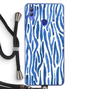 Blauwe nerven: Honor Note 10 Transparant Hoesje met koord