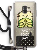 Avo Good Day: Samsung Galaxy A8 (2018) Transparant Hoesje met koord