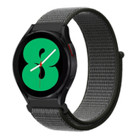 Garmin Venu 2 & 3 - Sport Loop nylon bandje - Donkergroen met grijze band