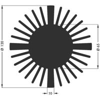 Fischer Elektronik 10021861 SK 599 15 SA LED-koellichaam 2.25 K/W (Ø x h) 120 mm x 15 mm