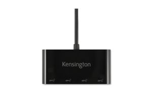 Kensington K33616WW USB-C (USB 3.2 Gen 2) multiport hub 4 poorten Zwart