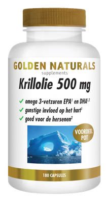 Golden Naturals Supplementen Krillolie 500mg 180Capsules