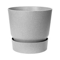 Vaso per fiori rotondo ELHO Greenville 40 - Esterno - Ø 39 x H 36,8 cm - Grigio cemento vivente