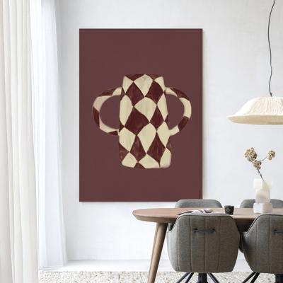 Urban Cotton Wandkleed 'Vivid Vase 07' 80 x 110cm in Frame - black