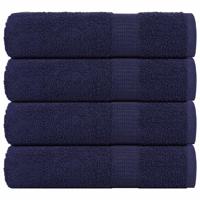 VidaXL Douchehanddoeken 4 st 70x140cm 360 g/m² 100% katoen marineblauw
