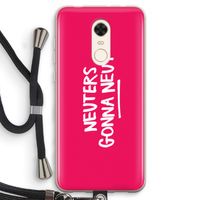 Neuters (roze): Xiaomi Redmi 5 Transparant Hoesje met koord