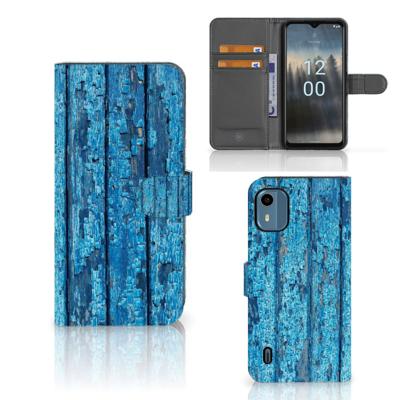 Nokia C12 | Book Style Case | Wood Blue