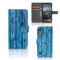 Nokia C12 | Book Style Case | Wood Blue