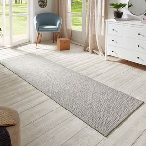Loper Sisal Stripe - 80x350cm - Grijs Landelijk Vloerkleed - 123vloerkleed.nl is de online webshop voor vloerkleden en woonaccessoires.