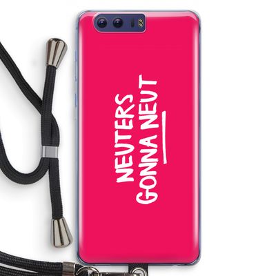 Neuters (roze): Honor 9 Transparant Hoesje met koord