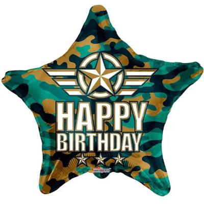 'Ballon Happy Birthday Camouflage - Recycle' kopen? | FOR YOU GIFTS
