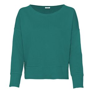 Sweatshirt van bio-katoen met boothals, groen Maat: 36/38