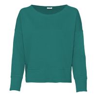 Sweatshirt van bio-katoen met boothals, groen Maat: 36/38