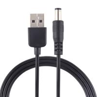 3A USB naar 5 5 x 2.1 mm DC stekker kabel lengte: 1M