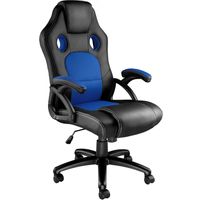 tectake - Bureaustoel Tyson - racingstoel - zwart/blauw - 403466 - thumbnail