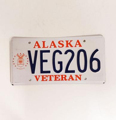 Alaska Originele Amerikaanse Kentekenplaat - Veteran