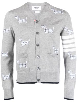 Thom Browne cardigan à motif Hector - Gris