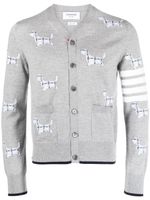 Thom Browne cardigan à motif Hector - Gris