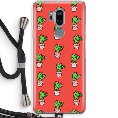 Mini cactus: LG G7 Thinq Transparant Hoesje met koord
