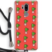 Mini cactus: LG G7 Thinq Transparant Hoesje met koord