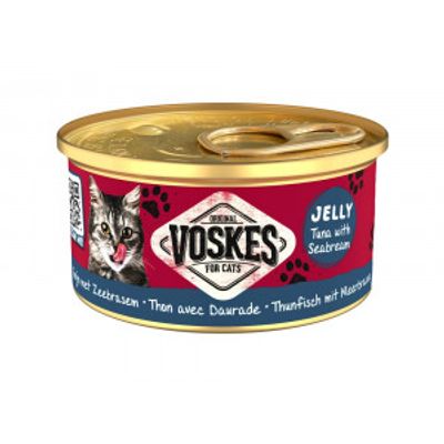 Voskes Jelly tonijn met zeebrasem natvoer kat (24x85 g) 1 tray (24 x 85 g)
