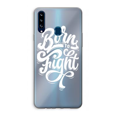 Born to Fight: Samsung Galaxy A20s Transparant Hoesje