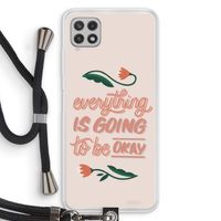 Optimistic flower girl: Samsung Galaxy A22 4G Transparant Hoesje met koord