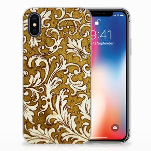 Siliconen Hoesje Apple iPhone X | Xs Barok Goud