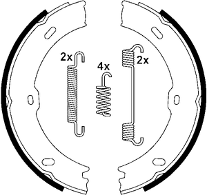 Remschoenset, parkeerrem ATE, u.a. für Mercedes-Benz, VW