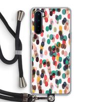 Tropical Dots: OnePlus Nord Transparant Hoesje met koord
