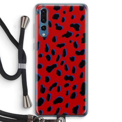 Red Leopard: Huawei P20 Pro Transparant Hoesje met koord