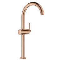 GROHE Atrio Wastafelkraan Opbouw - uitloop 18cm - XL-size - push open - afvoerplug - warm sunset 32647DA3