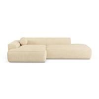 Sofa linkerhoek corduroy crème 260cm