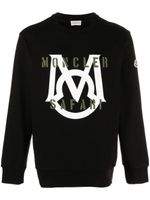 Moncler sweat en coton à logo imprimé - Noir