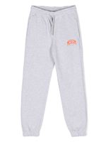 MSGM Kids pantalon de jogging en coton à logo imprimé - Gris