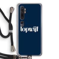 Topwijf Navy: Xiaomi Mi Note 10 Pro Transparant Hoesje met koord