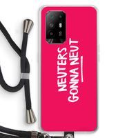 Neuters (roze): Oppo A94 5G Transparant Hoesje met koord