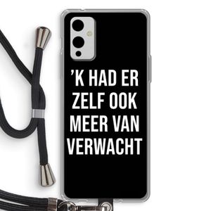 Meer verwacht - Zwart: OnePlus 9 Transparant Hoesje met koord