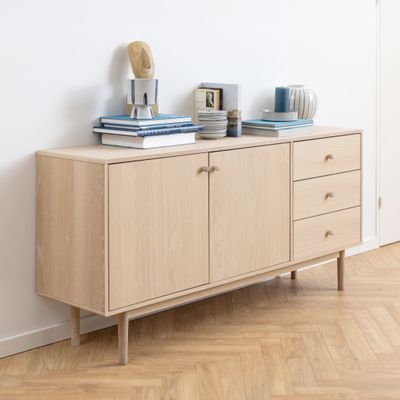 Bendt Dressoir 'Ove' Eiken whitewash, 160 x 75cm