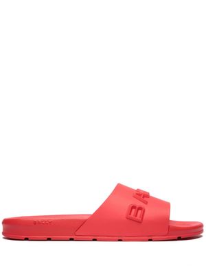 Bally claquettes à logo embossé - Rouge