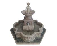 Modular plaza-fountain with 4.5v adaptor - Lemax