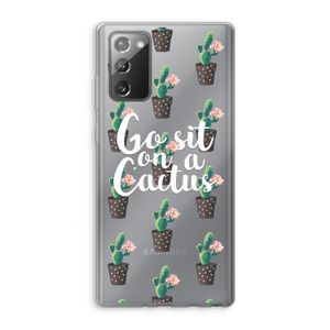 Cactus quote: Samsung Galaxy Note 20 / Note 20 5G Transparant Hoesje