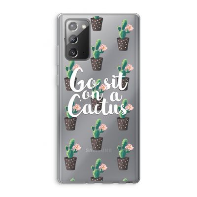 Cactus quote: Samsung Galaxy Note 20 / Note 20 5G Transparant Hoesje