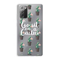 Cactus quote: Samsung Galaxy Note 20 / Note 20 5G Transparant Hoesje